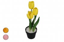 Kwiat sztuczny w osłonce tulipan 28cm