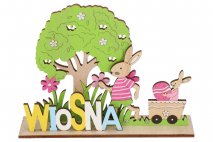 Wielk. Dekoracja drewniana Easter 23x5x18cm