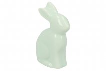 Wielk. Figurka ceramiczna zając 6,5x2,5x7,7cm zielony