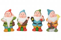 Figura ceramiczna krasnal 28cm mix