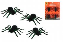 Kpl Dekoracja Halloween pająk 4szt 9cm