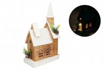 Domek LED 44CM+5LED, brązowy
