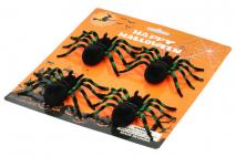 Kpl Dekoracja Halloween pająk 4szt 9cm