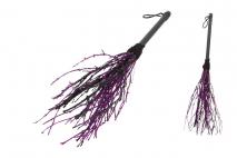 Dekoracja Halloween miotła 24LED 65cm