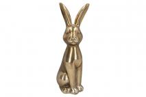 Wielk. Figurka ceramiczna królik 8,7x7x24cm szampański