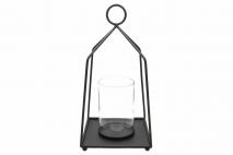 Lampion metalowy ze szkłem 45,5cm