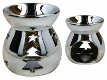 Kominek ceramiczny 7,5x7,5x8cm, srebrny