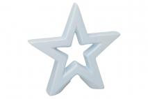 Figurka ceramiczna gwiazda 19,5x3,2x18,6cm niebieski