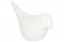 Figurka ceramiczna ptaszek 15x5,5x8,5cm biały mat