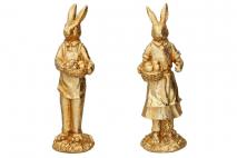 Wielk. Figurka dekoracyjna królik 13x11x33cm, 13x12x34cm