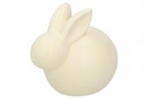 Wielk. Figurka ceramiczna królik 11x7x9cm, żółty mat