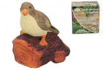 Figura ceramiczna ptak 13,5x10x15cm czujnik ruchu