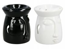 Kominek ceramiczny 9,3x9,3x11,5cm mix biały i czarny