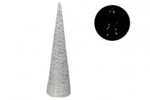 Stożek 20LED 37cm srebrny
