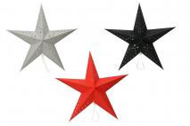 Gwiazda papierowa 5f 50cm czerwony, czarny, szary, zielony, biały