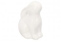 Wielk Figurka ceramiczna królik 6,2x4,9x8,2cm biały