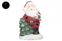 Ozd.boż. Figurka ceramiczna Mikołaj LED10,5x7x12,3cm