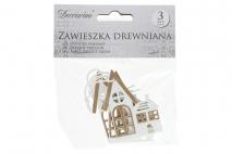 Ozd.boż. Zawieszka drewniana 3szt 6x4,5cm
