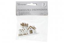 Ozd.boż. Zawieszka drewniana 3szt 6x4cm