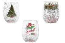 Szklanka z konfetti motyw świateczny 300ml