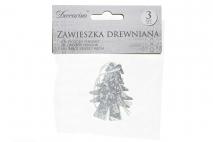 Ozd.boż. Zawieszka drewniana 3szt 6x4cm