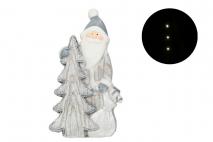 Figura dekoracyjna z LED Mikołaj 27,5x9x47cm