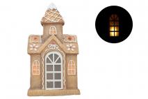 Figura dekoracyjna z LED domek 22,5x12,5x41cm