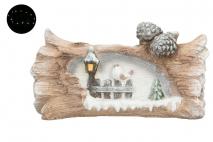 Figura dekoracyjna z LED palenisko 44x17x24cm
