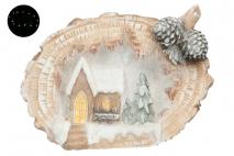 Figura dekoracyjna z LED palenisko 40,5x15x29,5cm