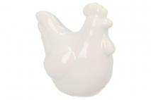 Wielk. Figurka ceramiczna kura 6,3x3,3x5,8cm biały
