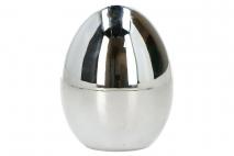 Wielk Figurka ceramiczna jajko 6,2x6,2x8cm srebrny