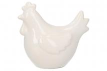 Wielk. Figurka ceramiczna kura 11,8x6,4x10,5cm biały