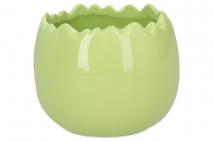 Wielk. Osłonka ceramiczna 11x11x9cm zielony