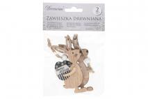 Wielk. Zawieszka drewniana zając 2szt