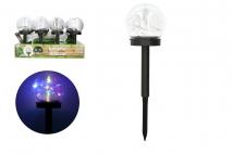 Kula solarna 10LED 10cm przezroczysta; multikolor