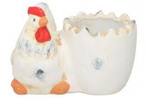 Osłonka ceramiczna z figurą 18x15x13cm