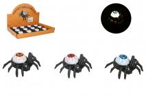 Dekoracja Halloween LED pająk 9x3cm
