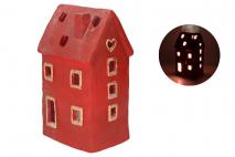 Figura dekoracyjna domek LED 14,5x12x25,5cm