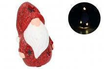 Figura ceramiczna LED mikołaj 6,5x8,2x13,3cm