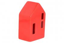 Świecznik ceramiczny domek 8,5x6x13,5cmczerwony