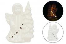 Figura ceramiczna LED anioł 10,1x6,1x13,7cm mix 2 wzorów