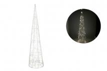Dekoracja LED Stożek 80cm, 60LED, srebrny