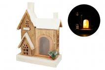 Domek LED 24x11x34CM + 3L, brązowy