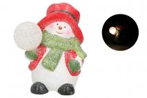 Figura dekoracyjna LED bałwan 10,5x11,5x15,5cm