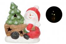Figura dekoracyjna LED bałwan 8x13,5x13,5cm