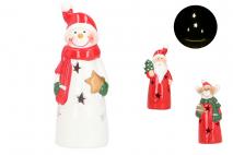 Od.boż. Figurka ceramiczna LED 5,5x5,5x13cm 5,5x5,5x13cm, mix 3 wzorów