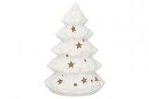 Duża figura ceramiczna z LED Choinka 10,5x7,5x17cm