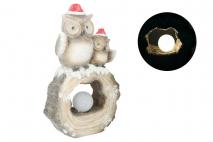 Figura dekoracyjna LED sowa 29,5x14x49cmmagnesia