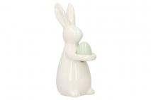 Figurka ceramiczna zając 10,7x9,2x26,7cm