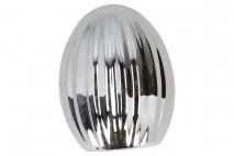 Figura ceramiczna jajko - kolor srebrny12,2cm